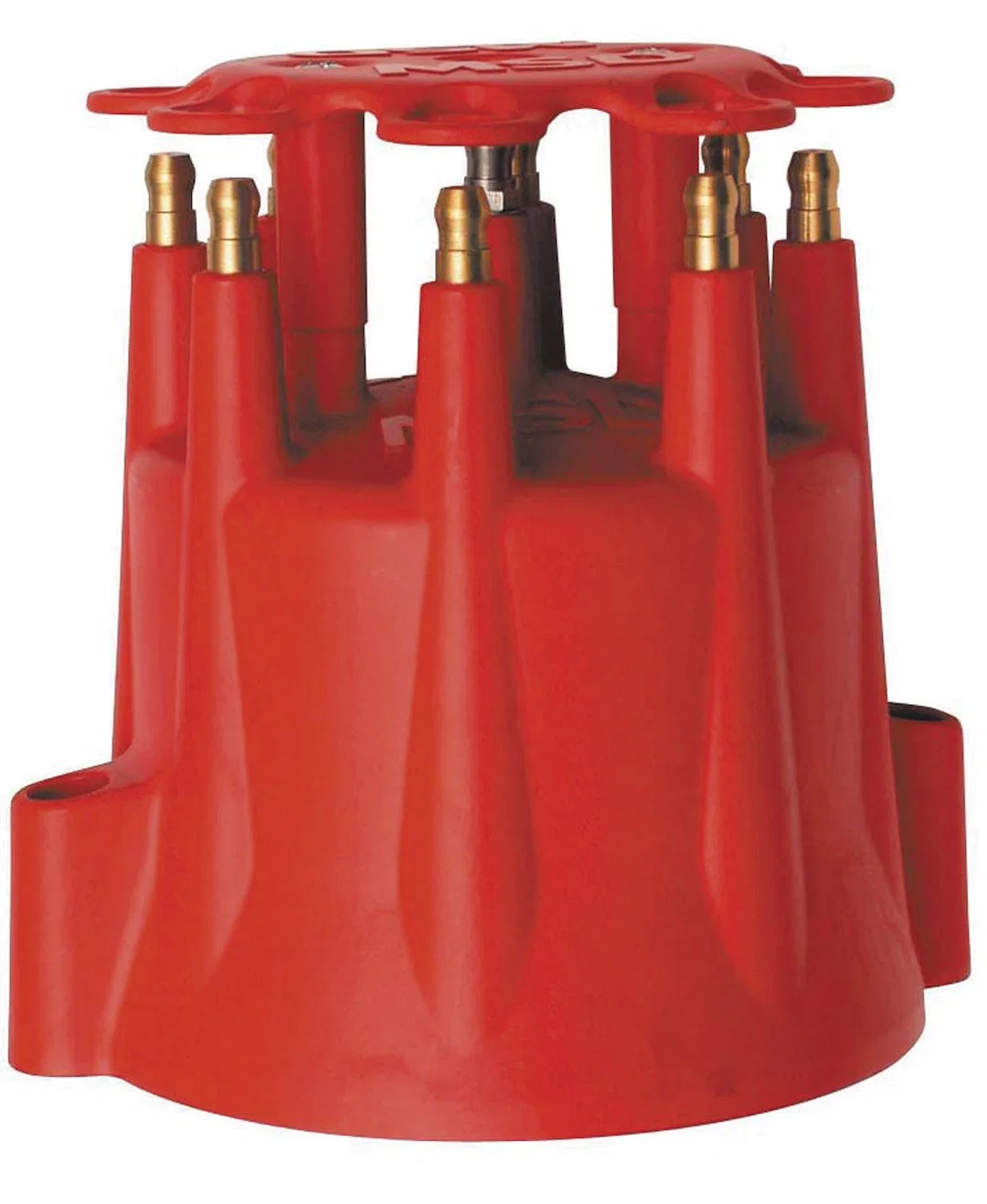 8565 – MSD CO. Distributor Cap, For Use With GM Marine V8 Engines With Wire Retainer Bolt Down HEI Style Posts Red